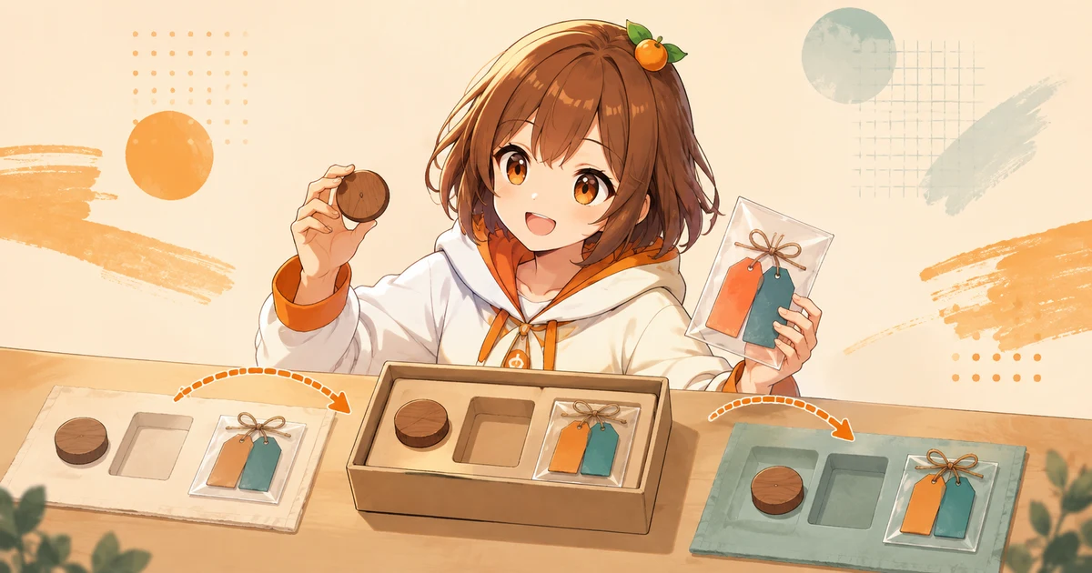 3MIKANのキャラクターが値の入った区画と空の区画を分け、荷ほどきした内容が元の意味を保つか確認する場面