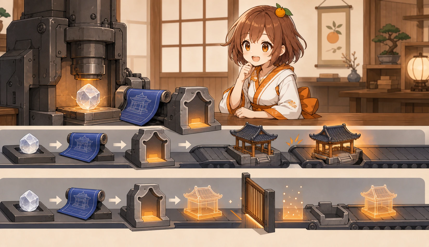 factory、salt、init codeから同じ予定addressへ進み、既存contractはcollisionし、作成直後に消える例だけが次transactionで再利用される流れを示す概念図