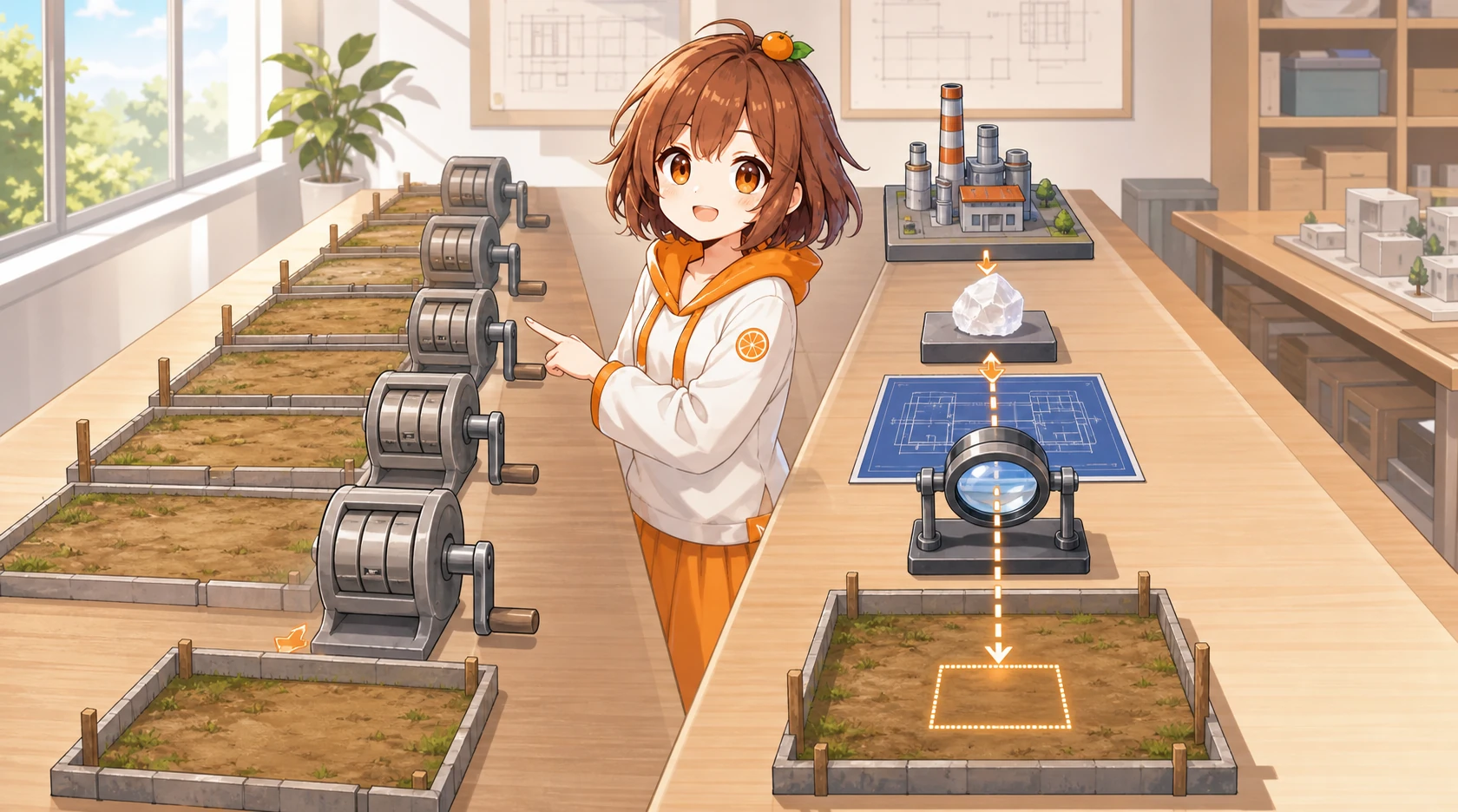 作成順のnonceで区画が進むCREATEと、factory、salt、設計図の組み合わせで予定区画を選ぶCREATE2を並べた概念図