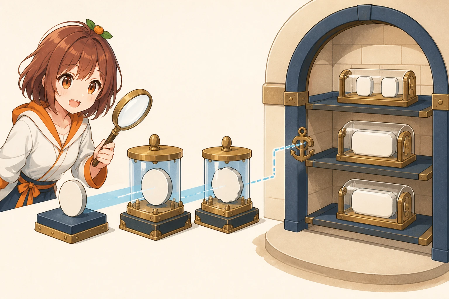 namespaceを材料に二段階の変換と整列を経て独立したstorage roomの開始地点を得る概念図