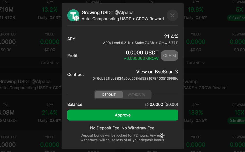 スクリーンショット 2021 06 26 23.04.50 - 【BSC】Growing.fiの紹介!資産管理ツールとファームを兼ね備えたハイブリッドプロトコル【DeFi】 スクリーンショット 2021 06 26 23.04.50 - 【BSC】Growing.fiの紹介!資産管理ツールとファームを兼ね備えたハイブリッドプロトコル【DeFi】