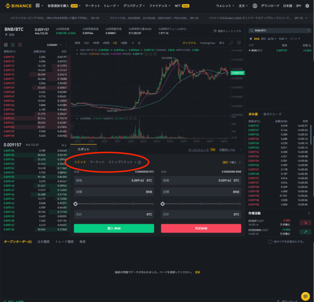 BINANCE(バイナンス)】売却方法を解説！買い方・売り方(トレード)・手数料が安くなる方法・リミット・マーケット・ストップリミット注文｜3MIKAN｜仮想通貨・DeFi